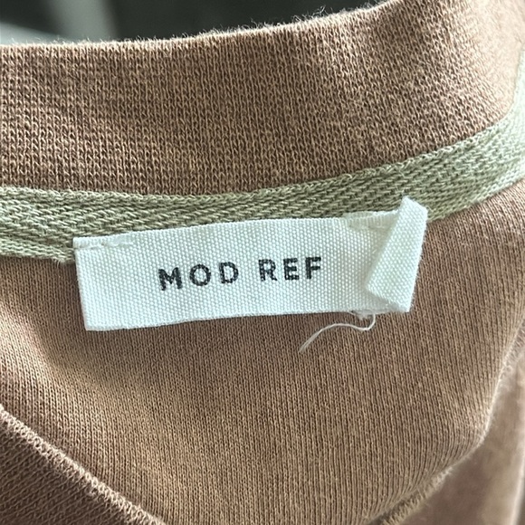 MOD REF Tan Pullover Puff Sleeve Sweatshirt Size L - Picture 4 of 7